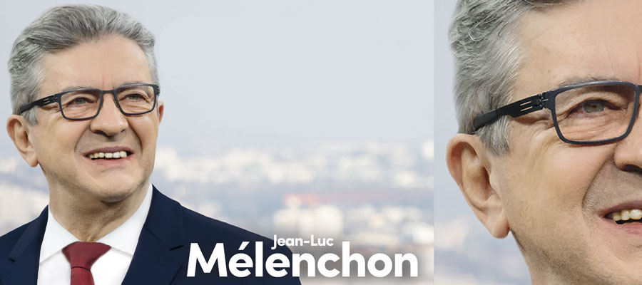 Portrait Jean-luc-Mélenchon présidentielle 2022