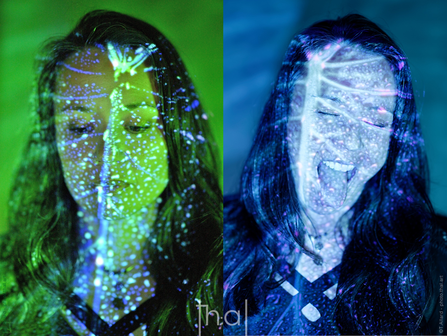 Portrait artistique de Thierry Allard par vidéo projection