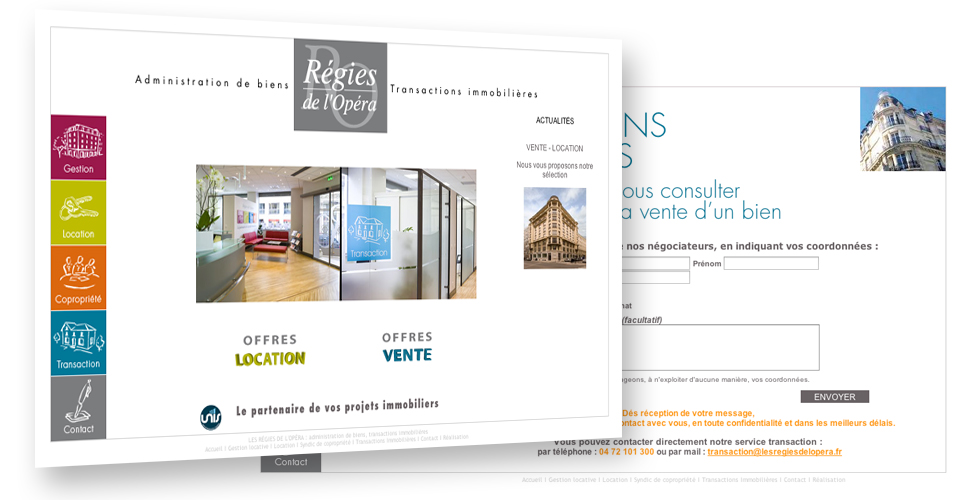 Webdesign régie immobilière de l’Opéra à Lyon